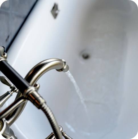 photo of a bathtub faucet